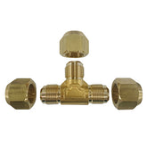 Refrigerant Brass Flare Union Tee and Nut Kit
